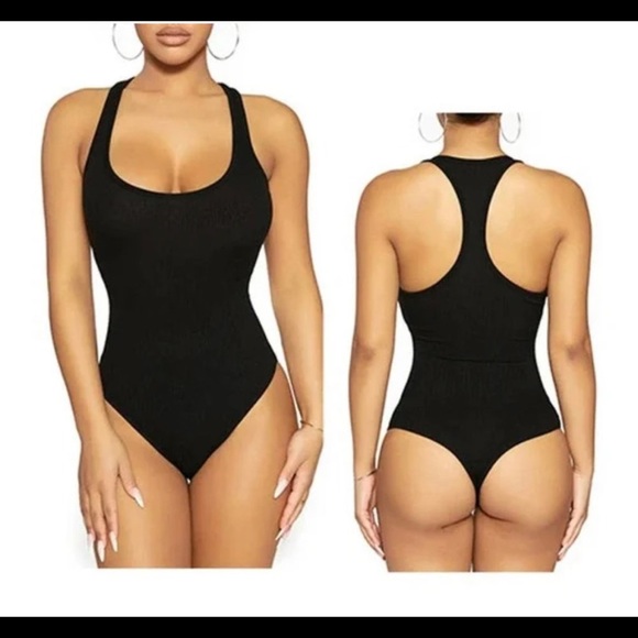 -New Black Seamless Sculpting Bodysuit- - Picture 3 of 4